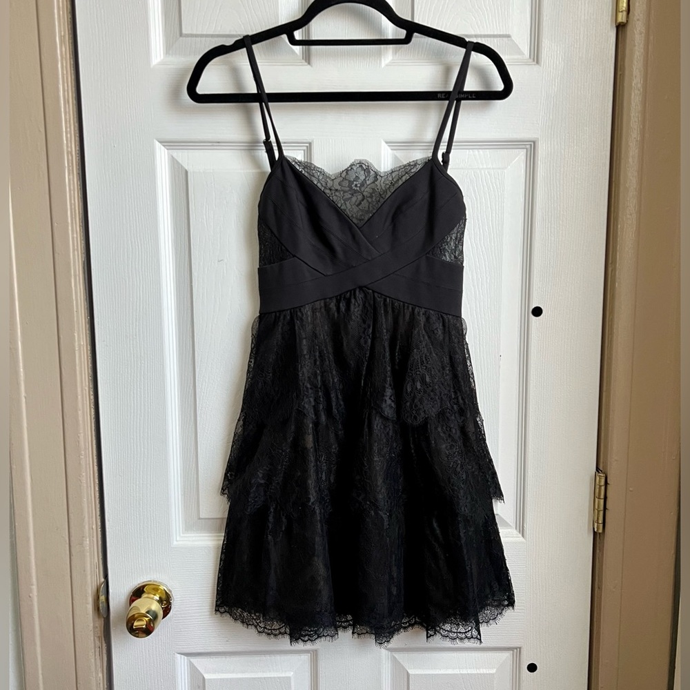 BCBG maxazria tiered lace Josanna dress